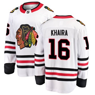 Breakaway Fanatics Branded Men's Jujhar Khaira Chicago Blackhawks Away Jersey - White