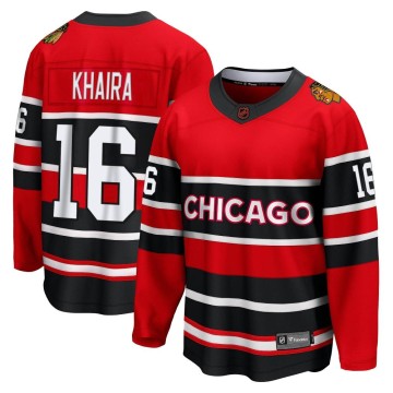 Breakaway Fanatics Branded Men's Jujhar Khaira Chicago Blackhawks Red Special Edition 2.0 Jersey - Black
