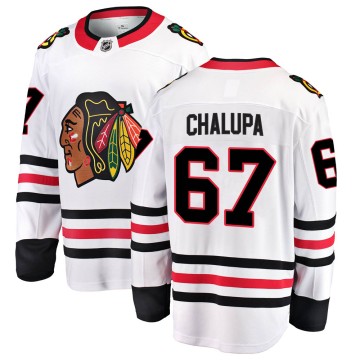 Breakaway Fanatics Branded Men's Matej Chalupa Chicago Blackhawks Away Jersey - White