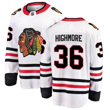 Breakaway Fanatics Branded Men's Matthew Highmore Chicago Blackhawks Away Jersey - White