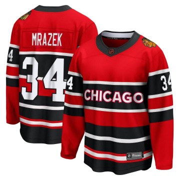 Breakaway Fanatics Branded Men's Petr Mrazek Chicago Blackhawks Red Special Edition 2.0 Jersey - Black