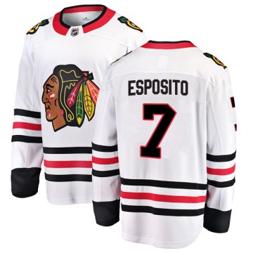 Breakaway Fanatics Branded Men's Phil Esposito Chicago Blackhawks Away Jersey - White