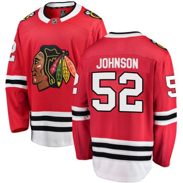 Breakaway Fanatics Branded Men's Reese Johnson Chicago Blackhawks Red Home Jersey - Black