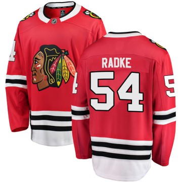 Breakaway Fanatics Branded Men's Roy Radke Chicago Blackhawks Red Home Jersey - Black