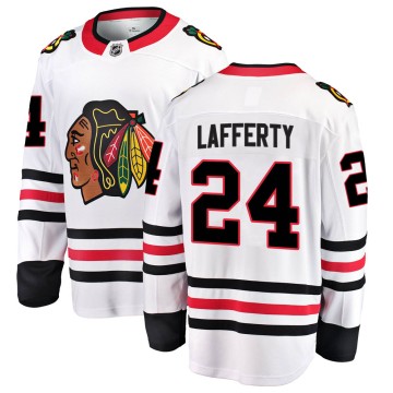 Breakaway Fanatics Branded Men's Sam Lafferty Chicago Blackhawks Away Jersey - White