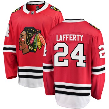 Breakaway Fanatics Branded Men's Sam Lafferty Chicago Blackhawks Red Home Jersey - Black