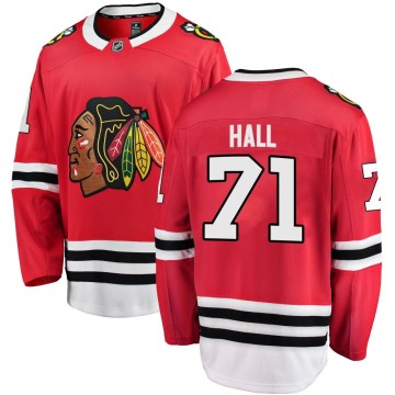 Breakaway Fanatics Branded Men's Taylor Hall Chicago Blackhawks Red Home Jersey - Black