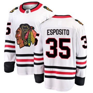 Breakaway Fanatics Branded Men's Tony Esposito Chicago Blackhawks Away Jersey - White