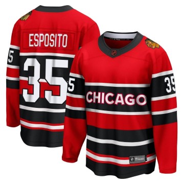 Breakaway Fanatics Branded Men's Tony Esposito Chicago Blackhawks Red Special Edition 2.0 Jersey - Black