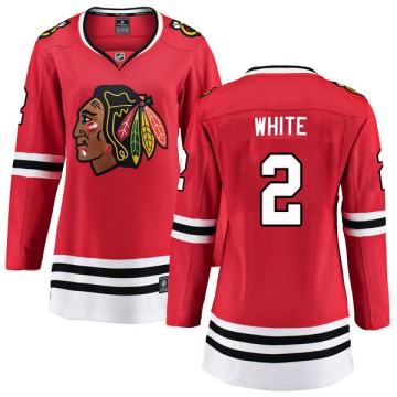 Breakaway Fanatics Branded Women's Bill White Chicago Blackhawks Red Home Jersey - White