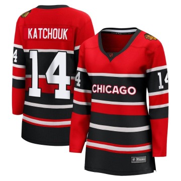 Breakaway Fanatics Branded Women's Boris Katchouk Chicago Blackhawks Red Special Edition 2.0 Jersey - Black