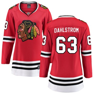 Breakaway Fanatics Branded Women's Carl Dahlstrom Chicago Blackhawks Red Home Jersey - Black