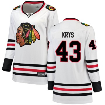 Breakaway Fanatics Branded Women's Chad Krys Chicago Blackhawks Away Jersey - White