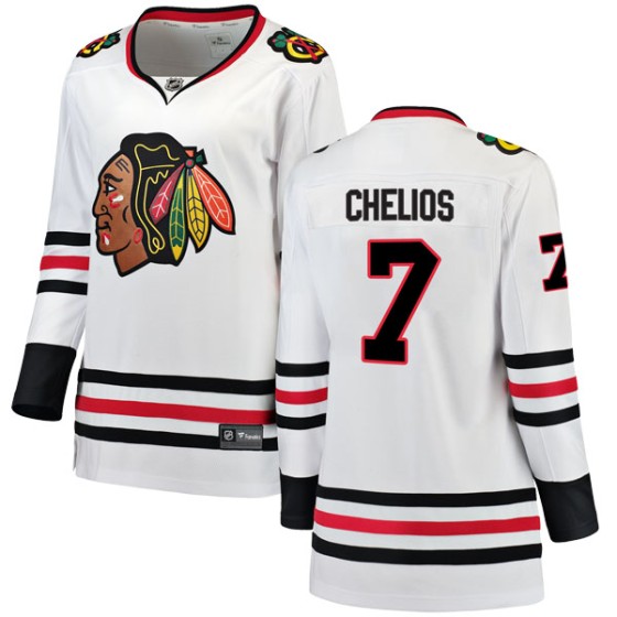 Breakaway Fanatics Branded Women's Chris Chelios Chicago Blackhawks Away Jersey - White