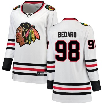 Breakaway Fanatics Branded Women's Connor Bedard Chicago Blackhawks Away Jersey - White
