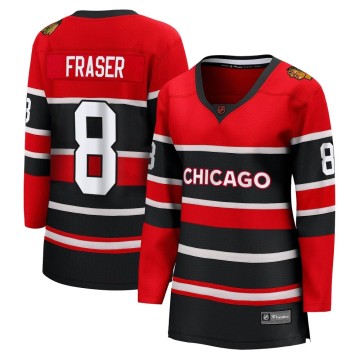 Breakaway Fanatics Branded Women's Curt Fraser Chicago Blackhawks Red Special Edition 2.0 Jersey - Black
