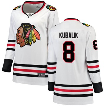 Breakaway Fanatics Branded Women's Dominik Kubalik Chicago Blackhawks Away Jersey - White