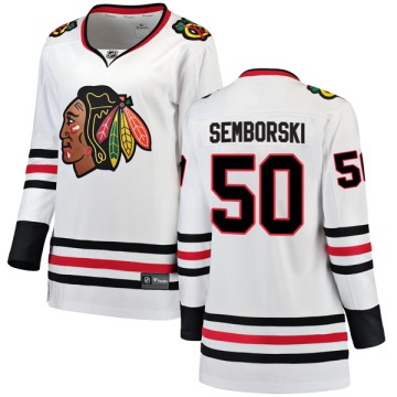 Breakaway Fanatics Branded Women's Eric Semborski Chicago Blackhawks Away Jersey - White