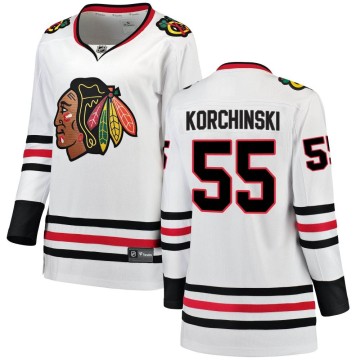 Breakaway Fanatics Branded Women's Kevin Korchinski Chicago Blackhawks Away Jersey - White