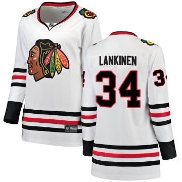 Breakaway Fanatics Branded Women's Kevin Lankinen Chicago Blackhawks ized Away Jersey - White