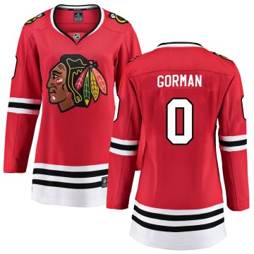 Breakaway Fanatics Branded Women's Liam Gorman Chicago Blackhawks Red Home Jersey - Black