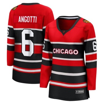 Breakaway Fanatics Branded Women's Lou Angotti Chicago Blackhawks Red Special Edition 2.0 Jersey - Black