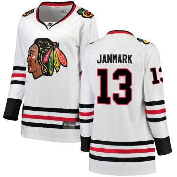 Breakaway Fanatics Branded Women's Mattias Janmark Chicago Blackhawks Away Jersey - White