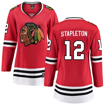 Breakaway Fanatics Branded Women's Pat Stapleton Chicago Blackhawks Red Home Jersey - Black