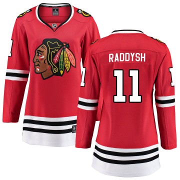 Breakaway Fanatics Branded Women's Taylor Raddysh Chicago Blackhawks Red Home Jersey - Black