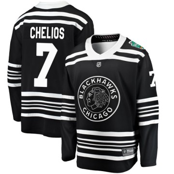 Breakaway Fanatics Branded Youth Chris Chelios Chicago Blackhawks 2019 Winter Classic Jersey - Black