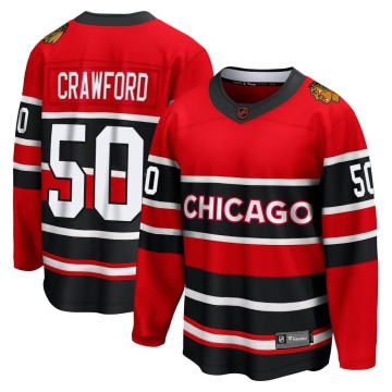 Breakaway Fanatics Branded Youth Corey Crawford Chicago Blackhawks Red Special Edition 2.0 Jersey - Black