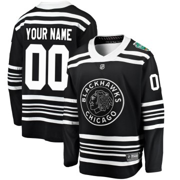 Breakaway Fanatics Branded Youth Custom Chicago Blackhawks 2019 Winter Classic Jersey - Black