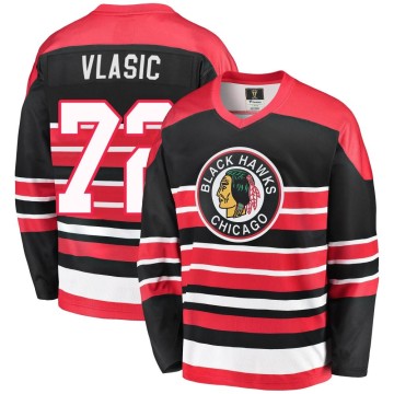 Premier Fanatics Branded Men's Alex Vlasic Chicago Blackhawks Breakaway Heritage Jersey - Red/Black