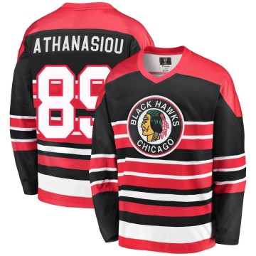 Premier Fanatics Branded Men's Andreas Athanasiou Chicago Blackhawks Breakaway Heritage Jersey - Red/Black