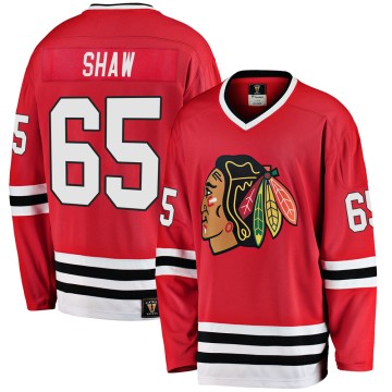 Premier Fanatics Branded Men's Andrew Shaw Chicago Blackhawks Breakaway Red Heritage Jersey - Black