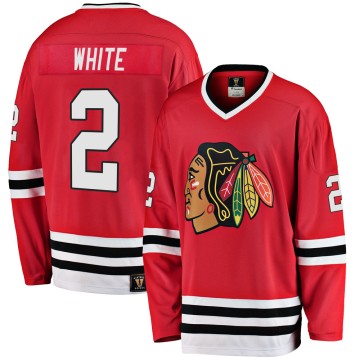 Premier Fanatics Branded Men's Bill White Chicago Blackhawks Breakaway Red Heritage Jersey - White