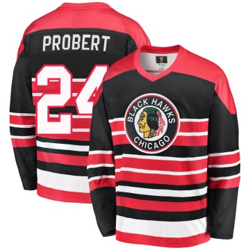 Premier Fanatics Branded Men's Bob Probert Chicago Blackhawks Breakaway Heritage Jersey - Red/Black