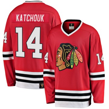 Premier Fanatics Branded Men's Boris Katchouk Chicago Blackhawks Breakaway Red Heritage Jersey - Black