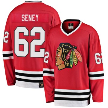 Premier Fanatics Branded Men's Brett Seney Chicago Blackhawks Breakaway Red Heritage Jersey - Black