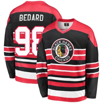 Premier Fanatics Branded Men's Connor Bedard Chicago Blackhawks Breakaway Heritage Jersey - Red/Black