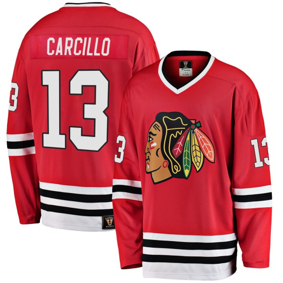 Premier Fanatics Branded Men's Daniel Carcillo Chicago Blackhawks Breakaway Red Heritage Jersey - Black