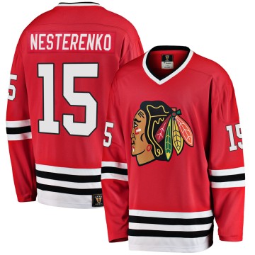 Premier Fanatics Branded Men's Eric Nesterenko Chicago Blackhawks Breakaway Red Heritage Jersey - Black
