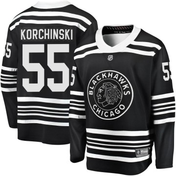 Premier Fanatics Branded Men's Kevin Korchinski Chicago Blackhawks Breakaway Alternate 2019/20 Jersey - Black