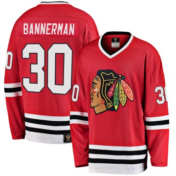 Premier Fanatics Branded Men's Murray Bannerman Chicago Blackhawks Breakaway Red Heritage Jersey - Black