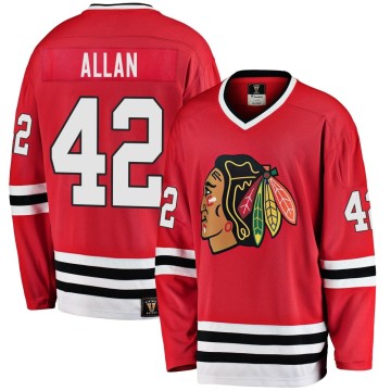 Premier Fanatics Branded Men's Nolan Allan Chicago Blackhawks Breakaway Red Heritage Jersey - Black