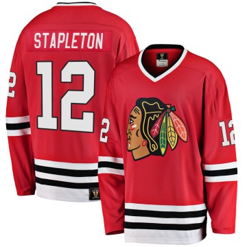 Premier Fanatics Branded Men's Pat Stapleton Chicago Blackhawks Breakaway Red Heritage Jersey - Black