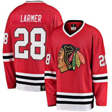 Premier Fanatics Branded Men's Steve Larmer Chicago Blackhawks Breakaway Red Heritage Jersey - Black