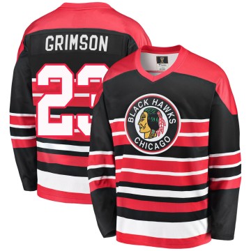 Premier Fanatics Branded Men's Stu Grimson Chicago Blackhawks Breakaway Heritage Jersey - Red/Black