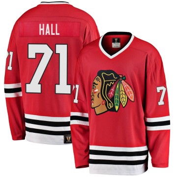 Premier Fanatics Branded Men's Taylor Hall Chicago Blackhawks Breakaway Red Heritage Jersey - Black