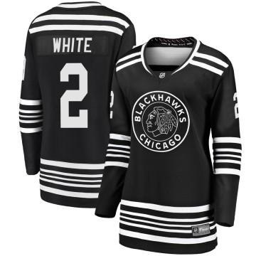 Premier Fanatics Branded Women's Bill White Chicago Blackhawks Breakaway Black Alternate 2019/20 Jersey - White